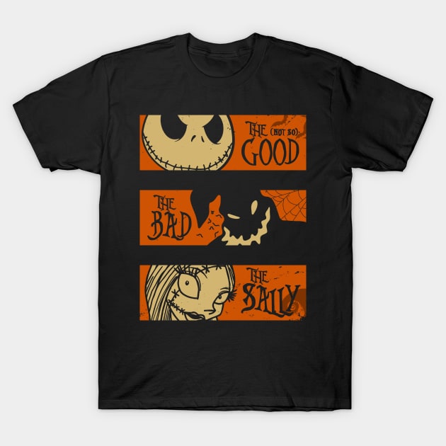 Spooky Halloween Old West Vintage Retro Parody Mashup T-Shirt by BoggsNicolas